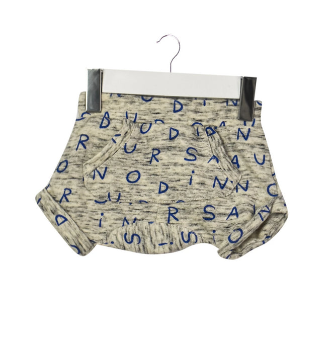 A Grey Shorts from Seed in size 0-3M for boy. (Front View)
