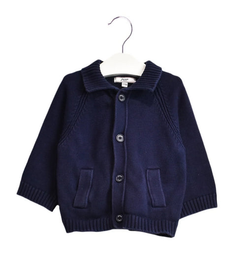A Navy Cardigans from Jacadi in size 6-12M for boy. (Front View)