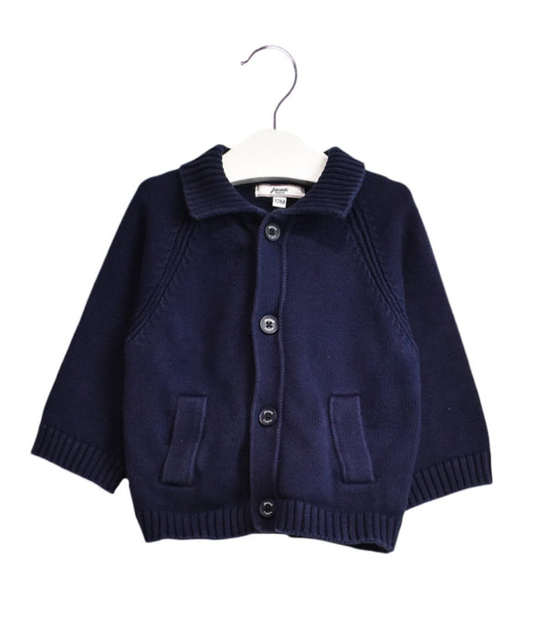 A Navy Cardigans from Jacadi in size 6-12M for boy. (Back View)