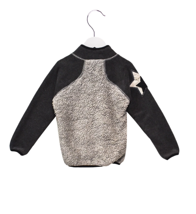 A Grey Zippered Sweatshirts from Molo in size 3T for girl. (Back View)