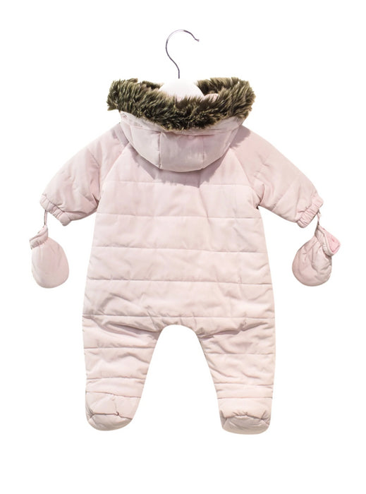 A Pink Snowsuits from Jacadi in size 0-3M for girl. (Back View)