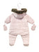A Pink Snowsuits from Jacadi in size 0-3M for girl. (Back View)