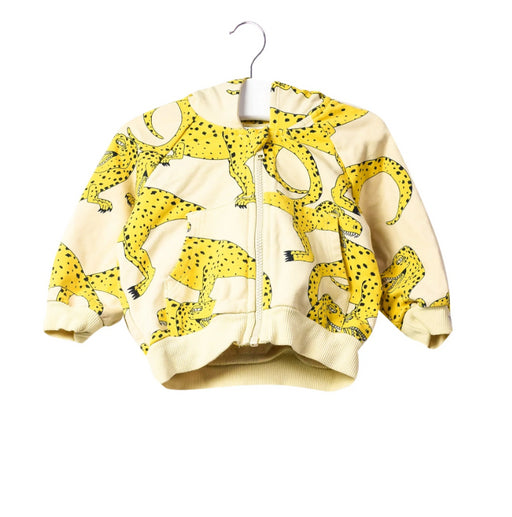 A Yellow Zippered Sweatshirts from Mini Rodini in size 0-3M for neutral. (Front View)