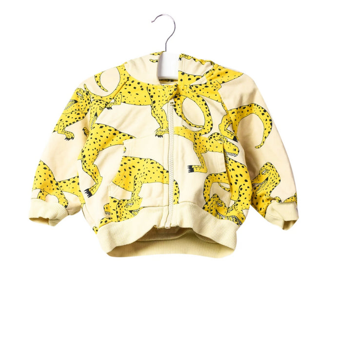 A Yellow Zippered Sweatshirts from Mini Rodini in size 0-3M for neutral. (Front View)