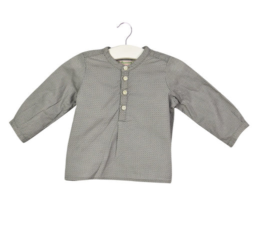 A Grey Long Sleeve Tops from Bonpoint in size 3-6M for girl. (Front View)