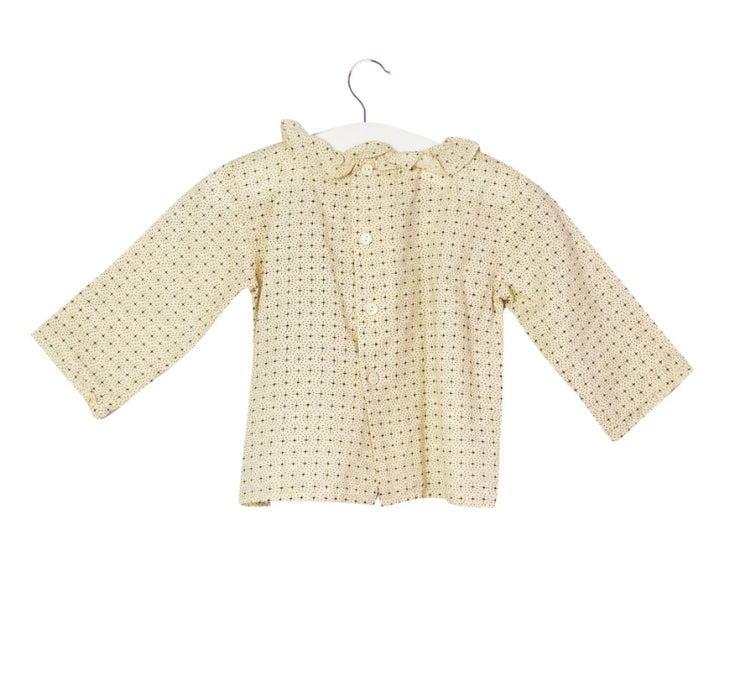 A Beige Long Sleeve Tops from Bonpoint in size 3-6M for girl. (Back View)