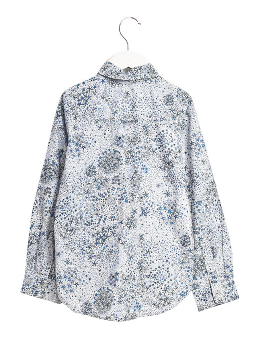 A Blue Long Sleeve Shirts from Comme Maman Collection in size 6T for boy. (Back View)