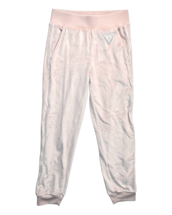 A Pink Sweatpants from Guess in size 8Y for girl. (Front View)