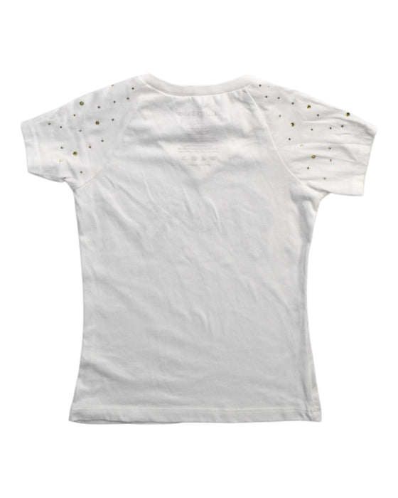 A White Short Sleeve Tops from Guess in size 7Y for girl. (Back View)