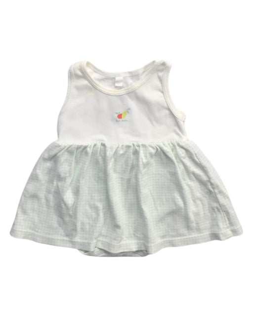 A White Sleeveless Dresses from Petit Bateau in size 6-12M for girl. (Front View)
