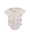 A White Short Sleeve Bodysuits from Petit Bateau in size 6-12M for girl. (Front View)