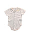 A White Short Sleeve Bodysuits from Petit Bateau in size 6-12M for girl. (Front View)