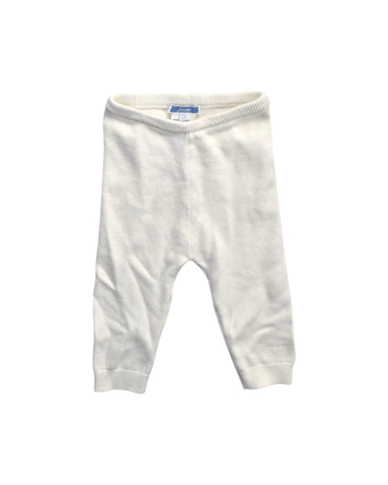 A White Casual Pants from Jacadi in size 6-12M for girl. (Front View)