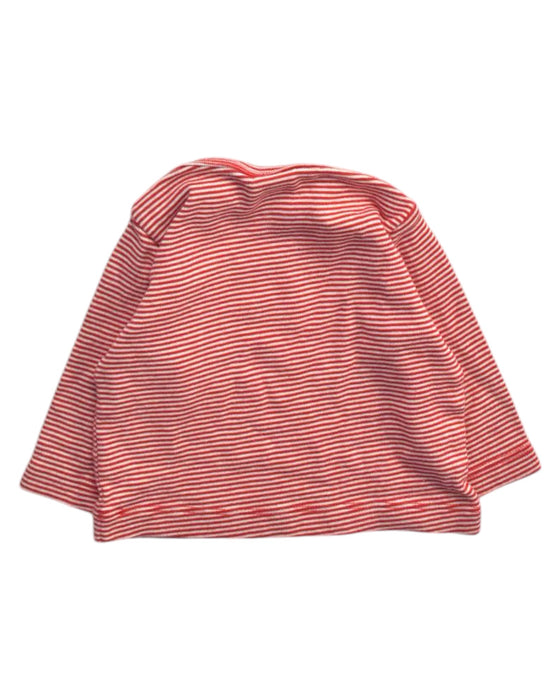 A Red Long Sleeve Tops from Petit Bateau in size 3-6M for girl. (Back View)