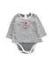 A White Long Sleeve Bodysuits from Petit Bateau in size 6-12M for girl. (Front View)