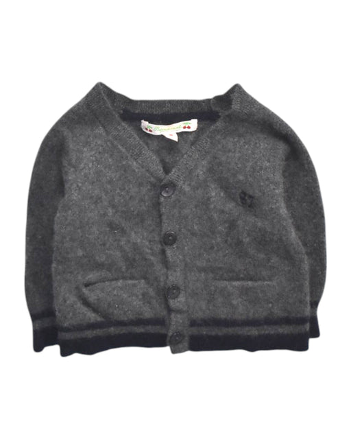 A Grey Cardigans from Bonpoint in size 6-12M for girl. (Front View)