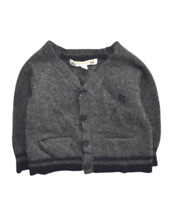 A Grey Cardigans from Bonpoint in size 6-12M for girl. (Front View)