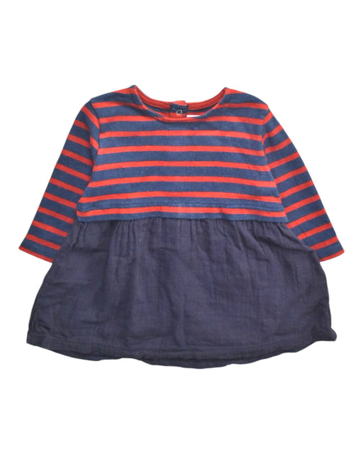 A Multicolour Long Sleeve Dresses from Petit Bateau in size 6-12M for girl. (Front View)