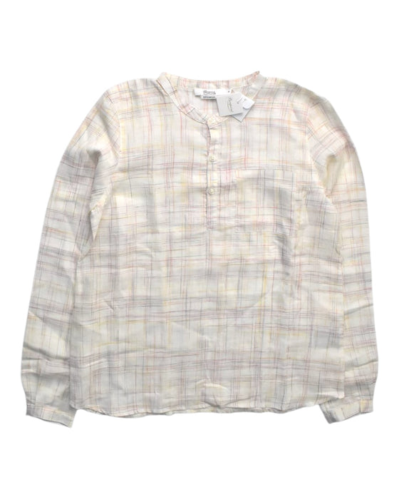 A Beige Long Sleeve Shirts from Bonpoint in size 14Y for boy. (Front View)