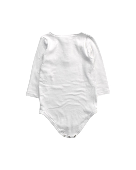 A White Long Sleeve Bodysuits from Le Petit Society in size 18-24M for neutral. (Back View)