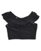 A Black Sleeveless Tops from RuffleButts in size 18-24M for girl. (Front View)
