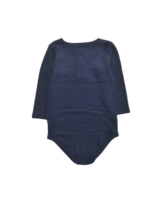 A Navy Long Sleeve Bodysuits from Le Petit Society in size 18-24M for neutral. (Back View)