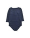 A Navy Long Sleeve Bodysuits from Le Petit Society in size 18-24M for neutral. (Back View)