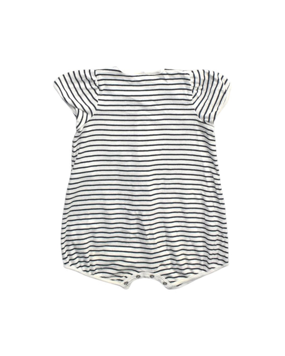 A White Short Sleeve Rompers from Petit Bateau in size 12-18M for neutral. (Back View)