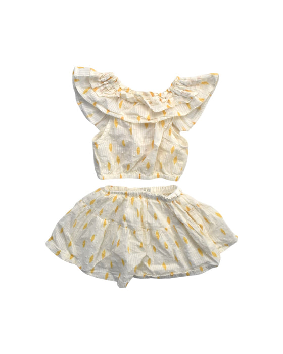 A White Skirt Sets from Gingersnaps in size 6-12M for girl. (Back View)