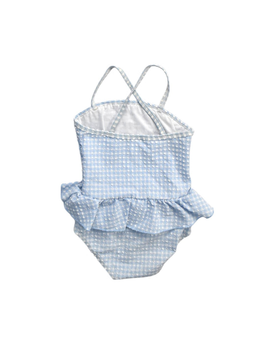 A Blue Swimsuits from Seed in size 12-18M for girl. (Back View)