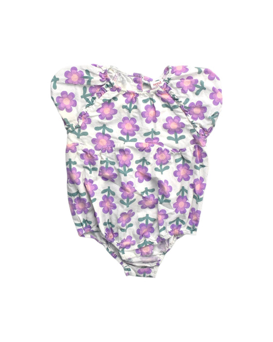 A Purple Sleeveless Bodysuits from Seed in size 6-12M for girl. (Front View)