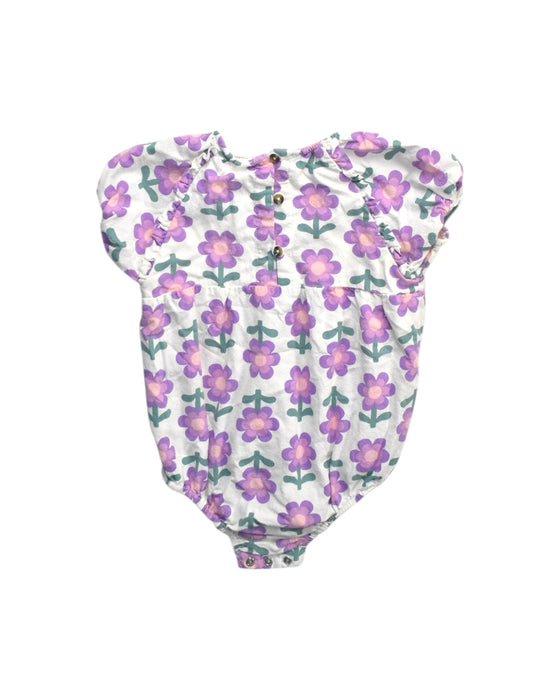 A Purple Sleeveless Bodysuits from Seed in size 6-12M for girl. (Back View)