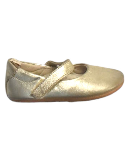 A Gold Flats from Tip Toey Joey in size 12-18M for girl. (Front View)