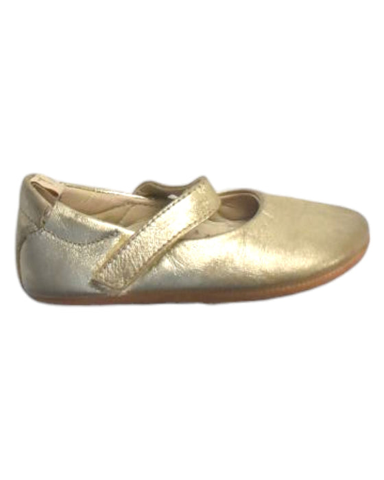 A Gold Flats from Tip Toey Joey in size 12-18M for girl. (Front View)