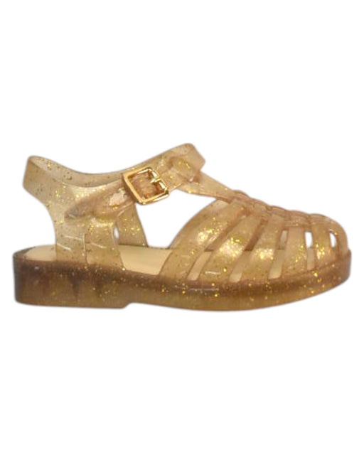 A Gold Sandals from Mini Melissa in size 3T for girl. (Front View)