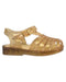 A Gold Sandals from Mini Melissa in size 3T for girl. (Front View)