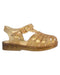 A Gold Sandals from Mini Melissa in size 3T for girl. (Front View)