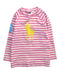 A Pink Rash Guards from Ralph Lauren in size 4T for girl. (Front View)