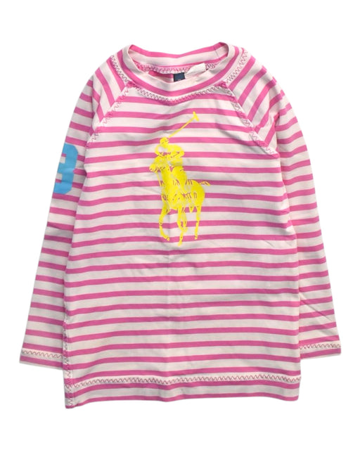 A Pink Rash Guards from Ralph Lauren in size 4T for girl. (Front View)