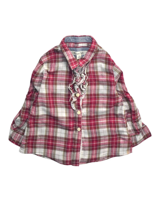 A Red Long Sleeve Shirts from Massimo Dutti in size 2T for girl. (Front View)