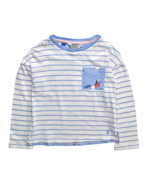 A Blue Long Sleeve Tops from Joules in size 5T for girl. (Front View)