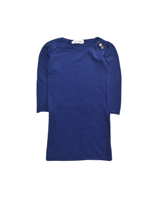 A Navy Long Sleeve Dresses from Excuse My French in size 2T for girl. (Front View)
