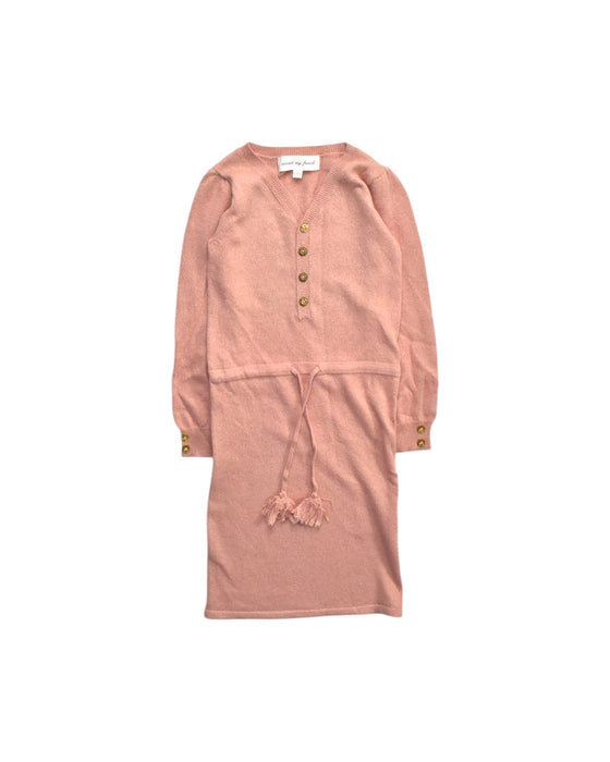 A Pink Sweater Dresses from Excuse My French in size 2T for girl. (Front View)