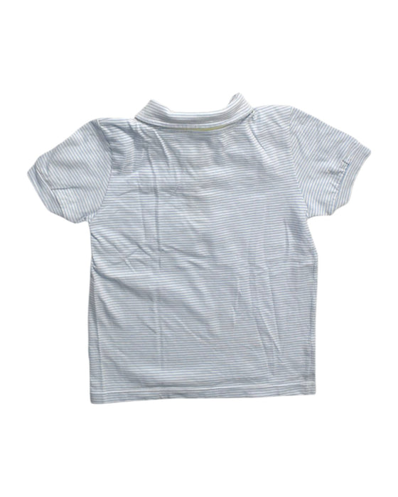 A Blue Short Sleeve Polos from Bella Bliss in size 5T for boy. (Back View)