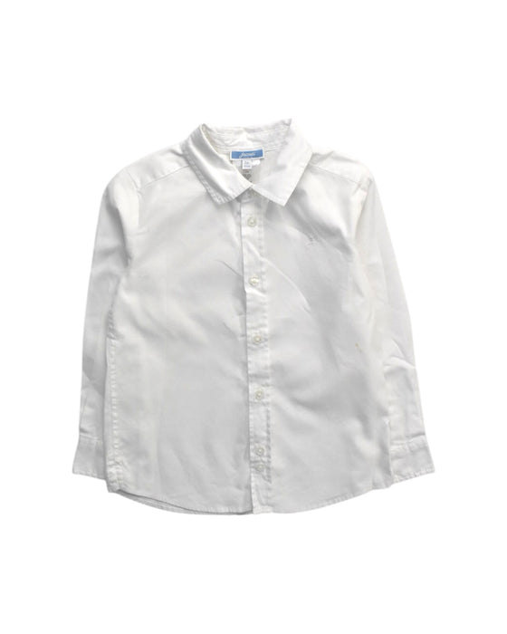 A White Long Sleeve Shirts from Jacadi in size 5T for boy. (Front View)