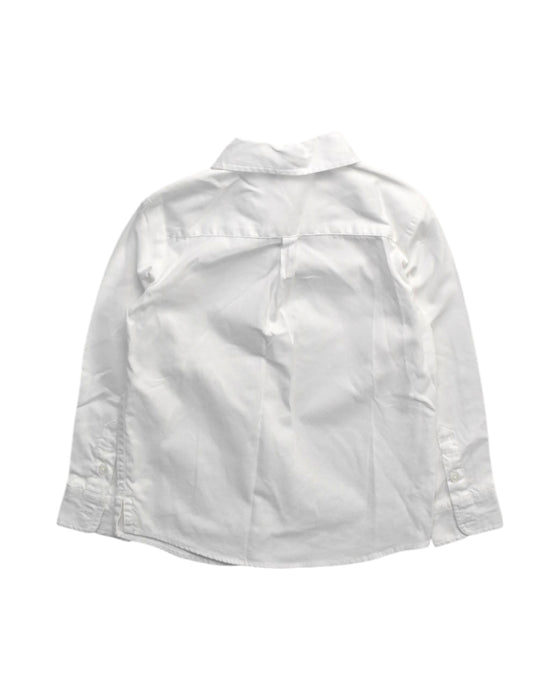 A White Long Sleeve Shirts from Jacadi in size 5T for boy. (Back View)