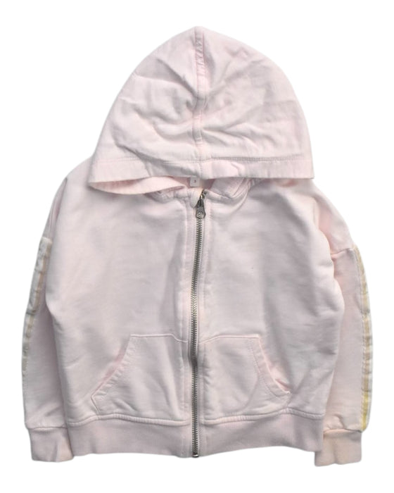A Pink Zippered Sweatshirts from Seed in size 3T for girl. (Front View)