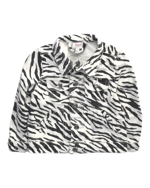 A Black Lightweight Jackets from Seed in size 3T for girl. (Front View)