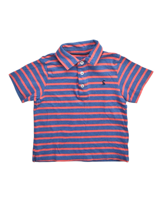 A Blue Short Sleeve Polos from Joules in size 6T for boy. (Front View)