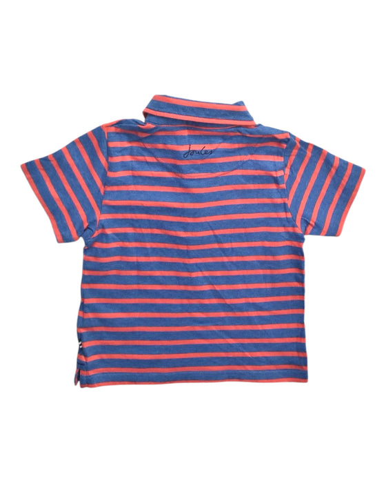 A Blue Short Sleeve Polos from Joules in size 6T for boy. (Back View)